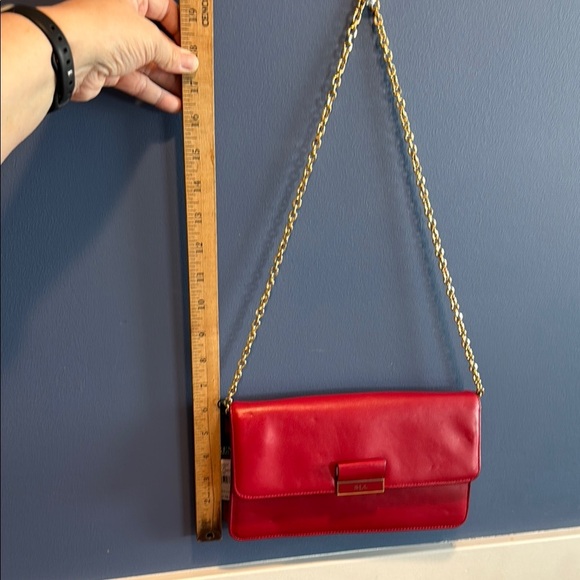 New with tags - Lauren Ralph Lauren red clutch purse handbag - Picture 3 of 12
